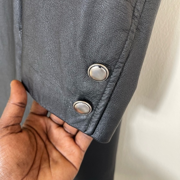 Vintage Newport News Leather Jacket black size 14W - Picture 5 of 8